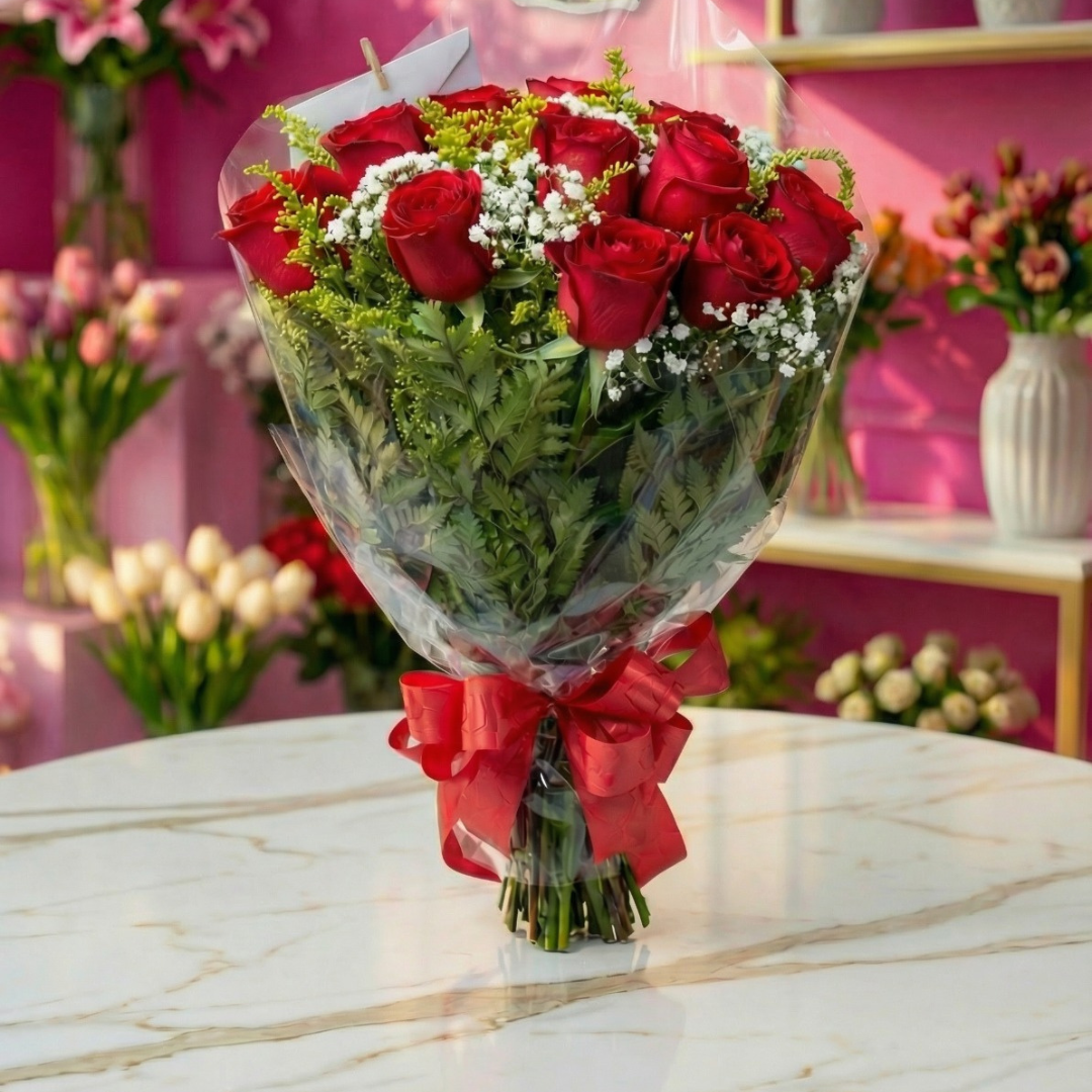 Buquê 12 Rosas